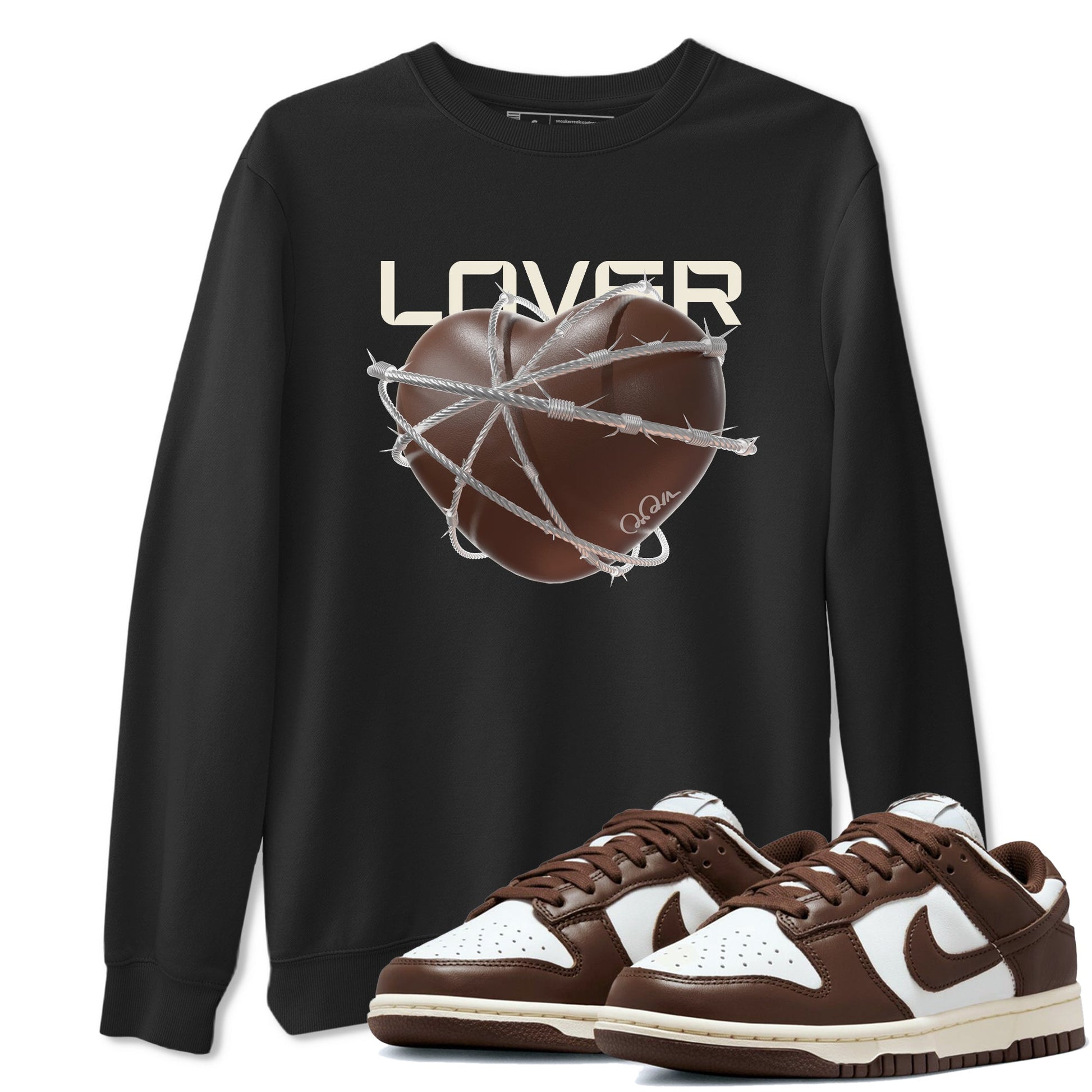 Dunk Cacao Wow shirt to match jordans Heart Lover sneaker tees Nike Dunk Cacao Wow SNRT Sneaker Release Tees Unisex Black 1 T-Shirt