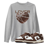 Dunk Cacao Wow shirt to match jordans Heart Lover sneaker tees Nike Dunk Cacao Wow SNRT Sneaker Release Tees Unisex Heather Grey 1 T-Shirt