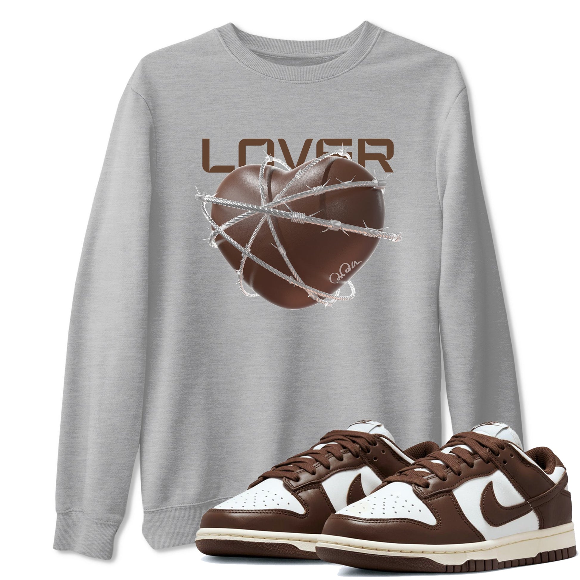 Dunk Cacao Wow shirt to match jordans Heart Lover sneaker tees Nike Dunk Cacao Wow SNRT Sneaker Release Tees Unisex Heather Grey 1 T-Shirt