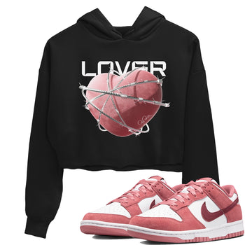 Dunk Valentines Day 2024 shirt to match jordans Heart Lover sneaker tees Dunk Valentines Day 2024 SNRT Sneaker Release Tees Black 1 Crop T-Shirt