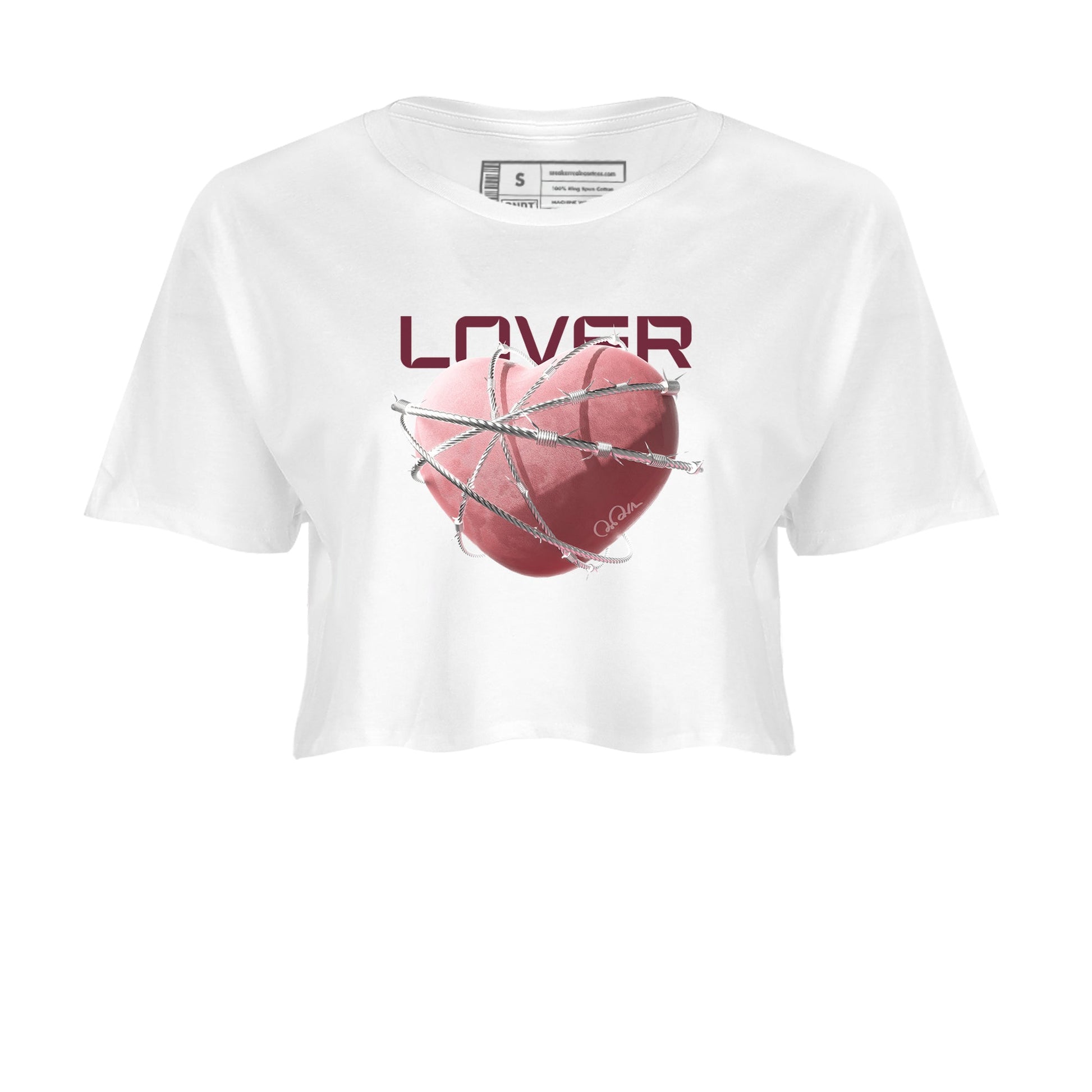 Dunk Valentines Day 2024 shirt to match jordans Heart Lover sneaker tees Dunk Valentines Day 2024 SNRT Sneaker Release Tees White 2 Crop T-Shirt