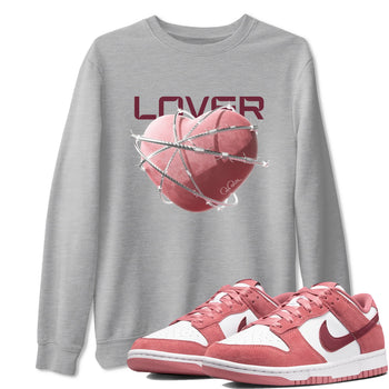 Dunk Valentines Day 2024 shirt to match jordans Heart Lover sneaker tees Dunk Valentines Day 2024 SNRT Sneaker Release Tees Unisex Heather Grey 1 T-Shirt