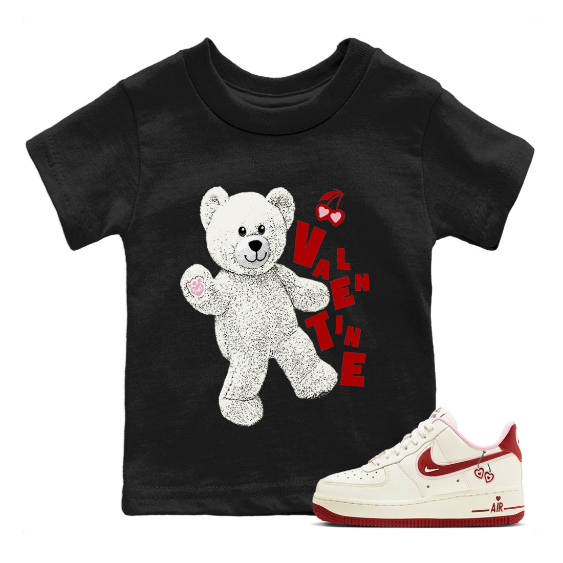 Air Force 1 Valentines Day Sneaker Match Tees Hello Bear Sneaker Tees Air Force 1 Valentines Day Sneaker Release Tees Kids Shirts