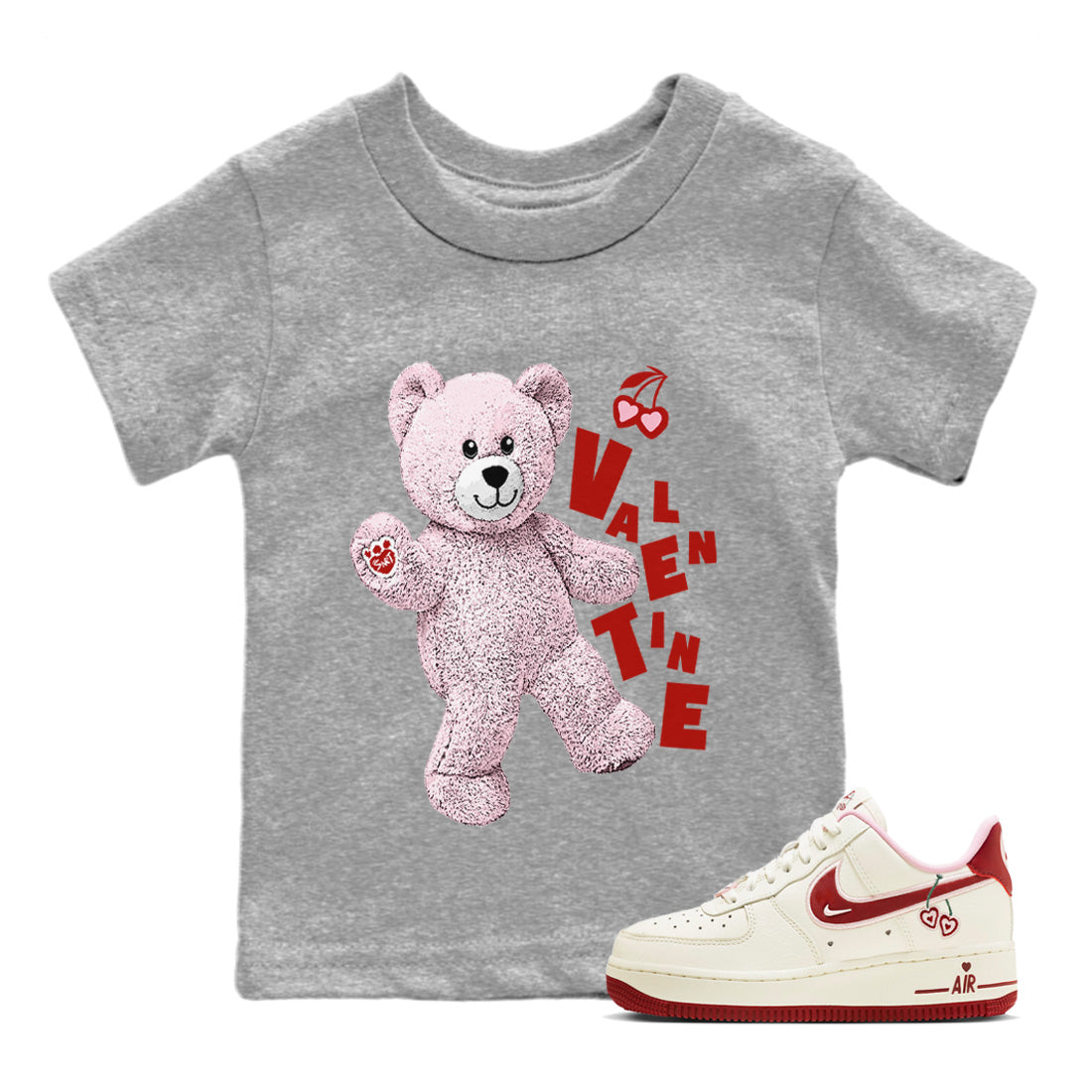 Air Force 1 Valentines Day Sneaker Match Tees Hello Bear Sneaker Tees Air Force 1 Valentines Day Sneaker Release Tees Kids Shirts