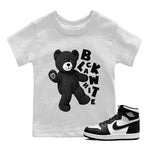 Jordan 1 Black White Sneaker Match Tees Hello Bear Sneaker Tees Jordan 1 Black White Sneaker Release Tees Kids Shirts