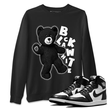 Jordan 1 Black White Sneaker Match Tees Hello Bear Sneaker Tees Jordan 1 Black White Sneaker Release Tees Unisex Shirts