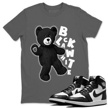 Jordan 1 Black White Sneaker Match Tees Hello Bear Sneaker Tees Jordan 1 Black White Sneaker Release Tees Unisex Shirts