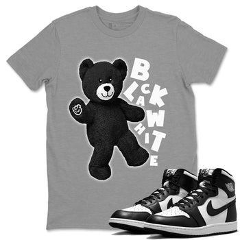 Jordan 1 Black White Sneaker Match Tees Hello Bear Sneaker Tees Jordan 1 Black White Sneaker Release Tees Unisex Shirts