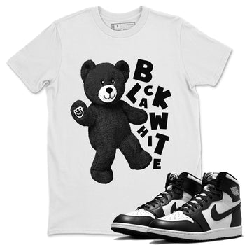 Jordan 1 Black White Sneaker Match Tees Hello Bear Sneaker Tees Jordan 1 Black White Sneaker Release Tees Unisex Shirts