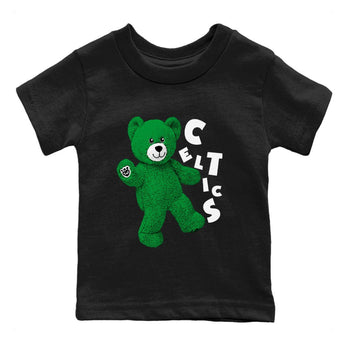 Air Jordan 1 Celtics Sneaker Match Tees Hello Bear Sneaker Tees Air Jordan 1 Lucky Green Celtics Tees Kids Shirts Black 2