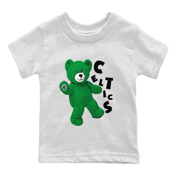 Air Jordan 1 Celtics Sneaker Match Tees Hello Bear Sneaker Tees Air Jordan 1 Lucky Green Celtics Tees Kids Shirts White 2