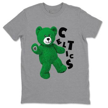 Air Jordan 1 Celtics Sneaker Match Tees Hello Bear Sneaker Tees Air Jordan 1 Lucky Green Celtics Tees Unisex Shirts Heather Grey 2