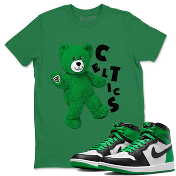 Air Jordan 1 Celtics Sneaker Match Tees Hello Bear Sneaker Tees Air Jordan 1 Lucky Green Celtics Tees Unisex Shirts Kelly Green 1