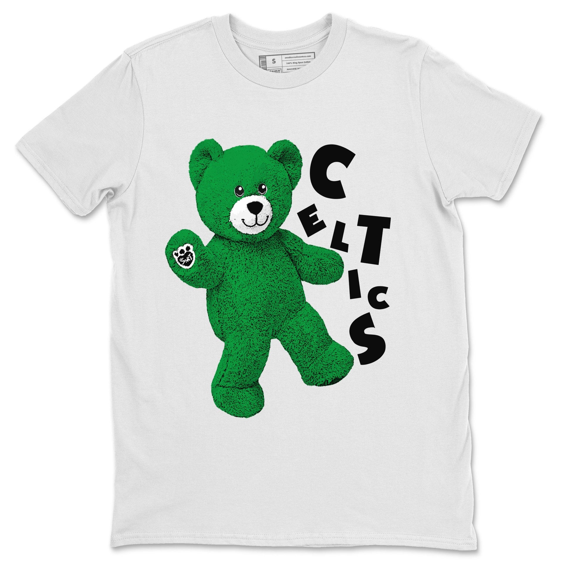 Air Jordan 1 Celtics Sneaker Match Tees Hello Bear Sneaker Tees Air Jordan 1 Lucky Green Celtics Tees Unisex Shirts White 2