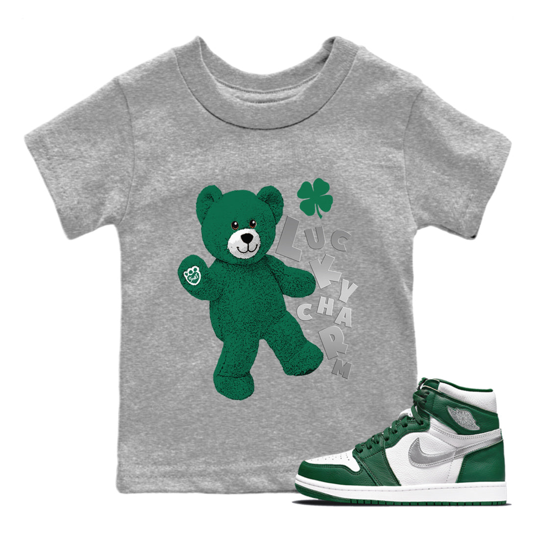 Jordan 1 Gorge Green Sneaker Match Tees Hello Bear Sneaker Tees Jordan 1 Gorge Green Sneaker Release Tees Kids Shirts