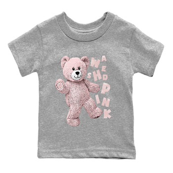 Air Jordan 1 Washed Pink Sneaker Match Tees Hello Bear Sneaker Tees Air Jordan 1 High OG WMNS Washed Pink Sneaker Release Tees Kids Shirts Heather Grey 2