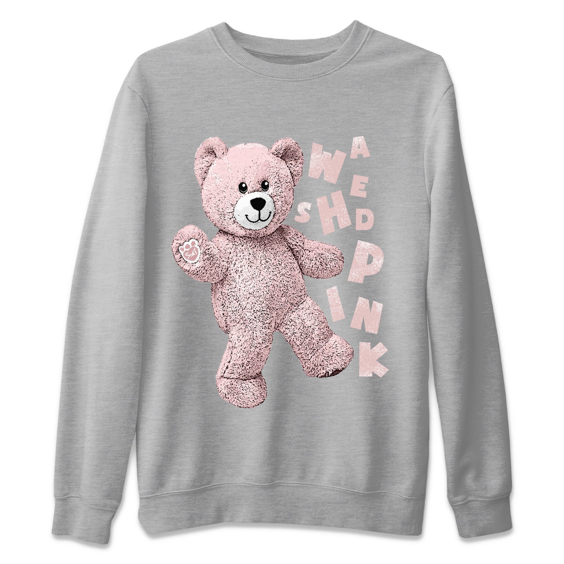 Air Jordan 1 Washed Pink Sneaker Match Tees Hello Bear Sneaker Tees Air Jordan 1 High OG WMNS Washed Pink Sneaker Release Tees Unisex Shirts Heather Grey 2