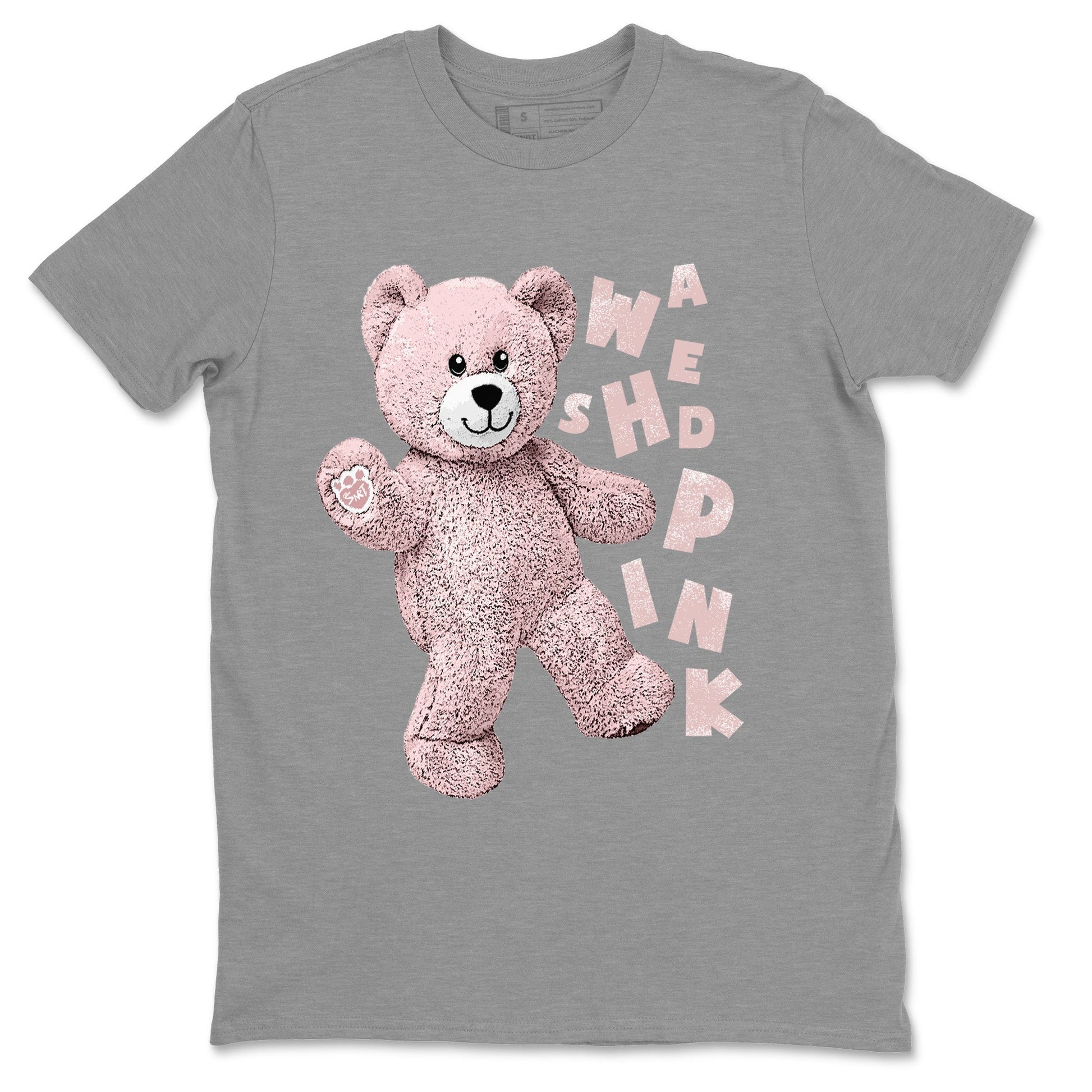 Air Jordan 1 Washed Pink Sneaker Match Tees Hello Bear Sneaker Tees Air Jordan 1 High OG WMNS Washed Pink Sneaker Release Tees Unisex Shirts Heather Grey 2