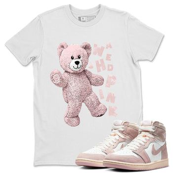 Air Jordan 1 Washed Pink Sneaker Match Tees Hello Bear Sneaker Tees Air Jordan 1 High OG WMNS Washed Pink Sneaker Release Tees Unisex Shirts White 1