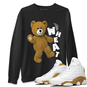 Jordan Retro 13 Wheat Sneaker Matching Tee Hello Bear Sneaker Tees Air Jordan 13 Wheat Sneaker Release Tees Unisex Shirts Black 1