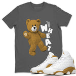 Jordan Retro 13 Wheat Sneaker Matching Tee Hello Bear Sneaker Tees Air Jordan 13 Wheat Sneaker Release Tees Unisex Shirts Cool Grey 1