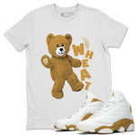 Jordan Retro 13 Wheat Sneaker Matching Tee Hello Bear Sneaker Tees Air Jordan 13 Wheat Sneaker Release Tees Unisex Shirts White 1