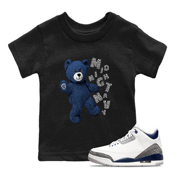 3s Midnight Navy shirt to match jordans Hello Bear sneaker match tee Air Jordan 3 Midnight Navy SNRT Sneaker Tees baby toddler Black 1 cotton Shirt