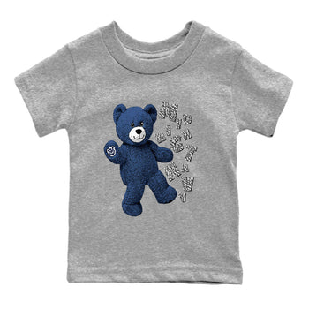 3s Midnight Navy shirt to match jordans Hello Bear sneaker match tee Air Jordan 3 Midnight Navy SNRT Sneaker Tees baby toddler Heather Grey 2 cotton Shirt