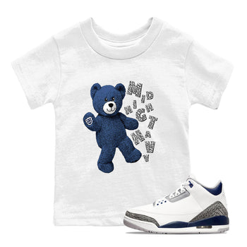 3s Midnight Navy shirt to match jordans Hello Bear sneaker match tee Air Jordan 3 Midnight Navy SNRT Sneaker Tees baby toddler White 1 cotton Shirt