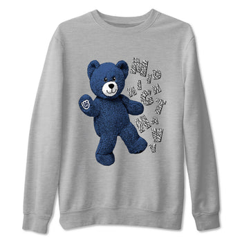 3s Midnight Navy shirt to match jordans Hello Bear sneaker match tee Air Jordan 3 Midnight Navy SNRT Sneaker Tees unisex cotton Heather Grey 2 crew neck shirt