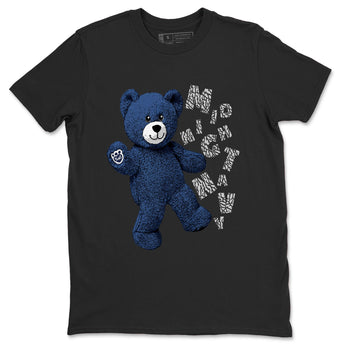 3s Midnight Navy shirt to match jordans Hello Bear sneaker match tee Air Jordan 3 Midnight Navy SNRT Sneaker Tees unisex cotton Black 2 crew neck shirt