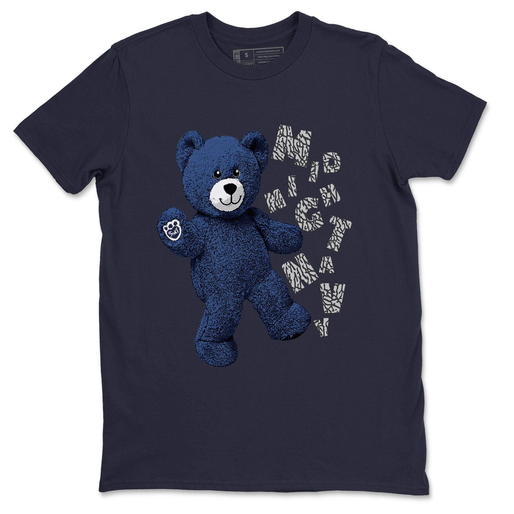 3s Midnight Navy shirt to match jordans Hello Bear sneaker match tee Air Jordan 3 Midnight Navy SNRT Sneaker Tees unisex cotton Navy 2 crew neck shirt