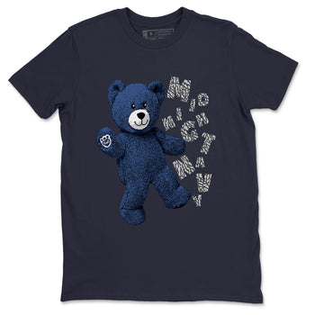 3s Midnight Navy shirt to match jordans Hello Bear sneaker match tee Air Jordan 3 Midnight Navy SNRT Sneaker Tees unisex cotton Navy 2 crew neck shirt