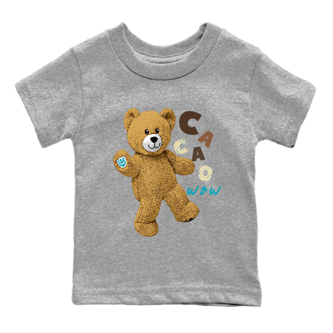 Air Jordan 4 GS Cacao Wow shirt to match jordans Hello Bear sneaker tees Air Jordan 4 Cacao Wow SNRT Sneaker Release Tees Baby Toddler Heather Grey 2 T-Shirt