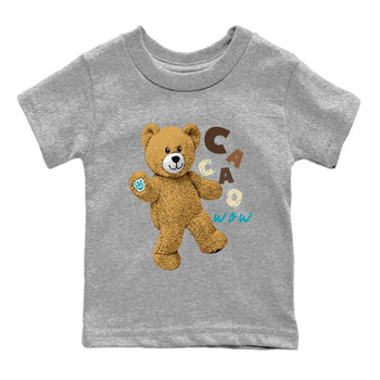 Air Jordan 4 GS Cacao Wow shirt to match jordans Hello Bear sneaker tees Air Jordan 4 Cacao Wow SNRT Sneaker Release Tees Baby Toddler Heather Grey 2 T-Shirt