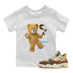 Air Jordan 4 GS Cacao Wow shirt to match jordans Hello Bear sneaker tees Air Jordan 4 Cacao Wow SNRT Sneaker Release Tees Baby Toddler White 1 T-Shirt