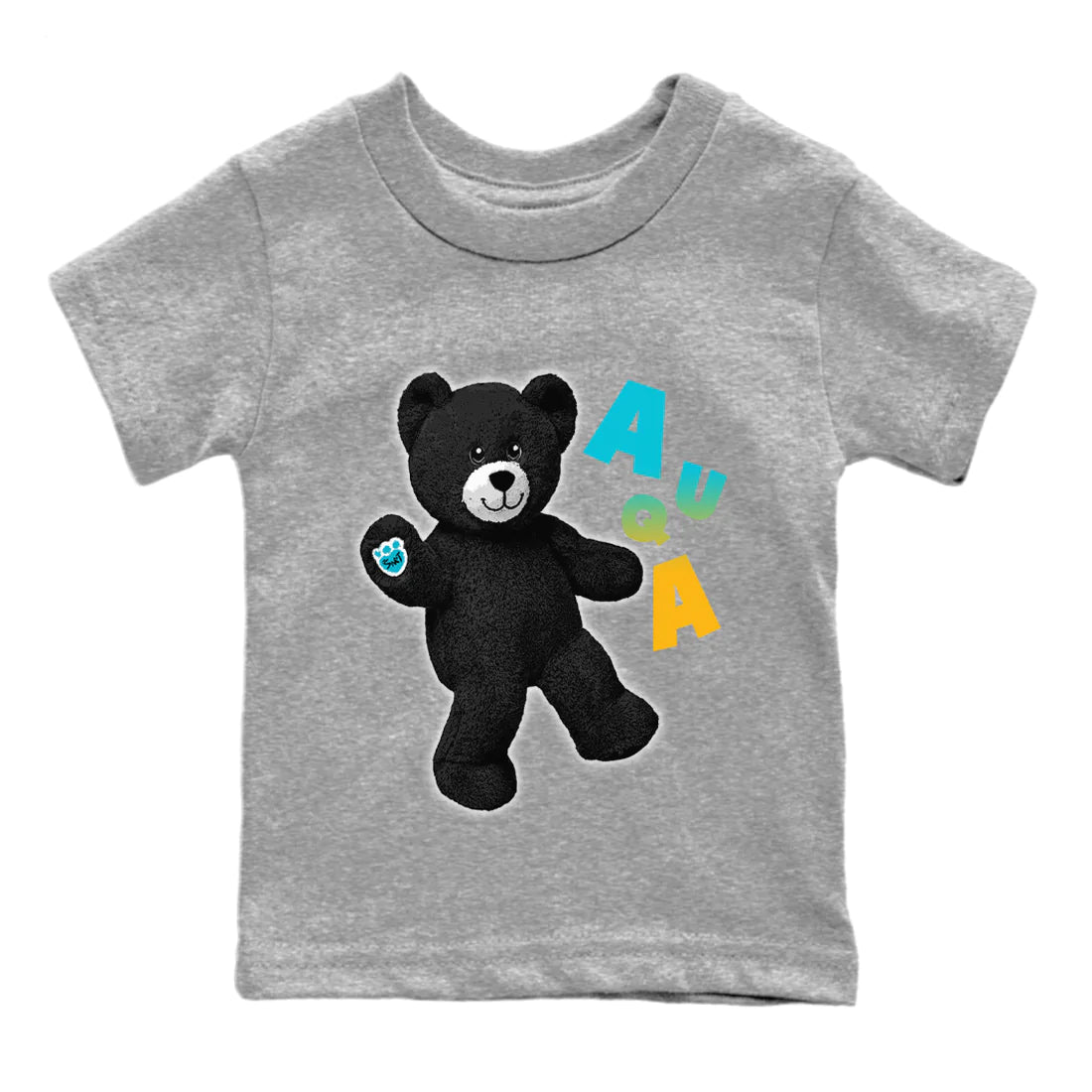 Jordan 5 Aqua Sneaker Match Tees Hello Bear Sneaker Tees Jordan 5 Aqua Sneaker Release Tees Kids Shirts