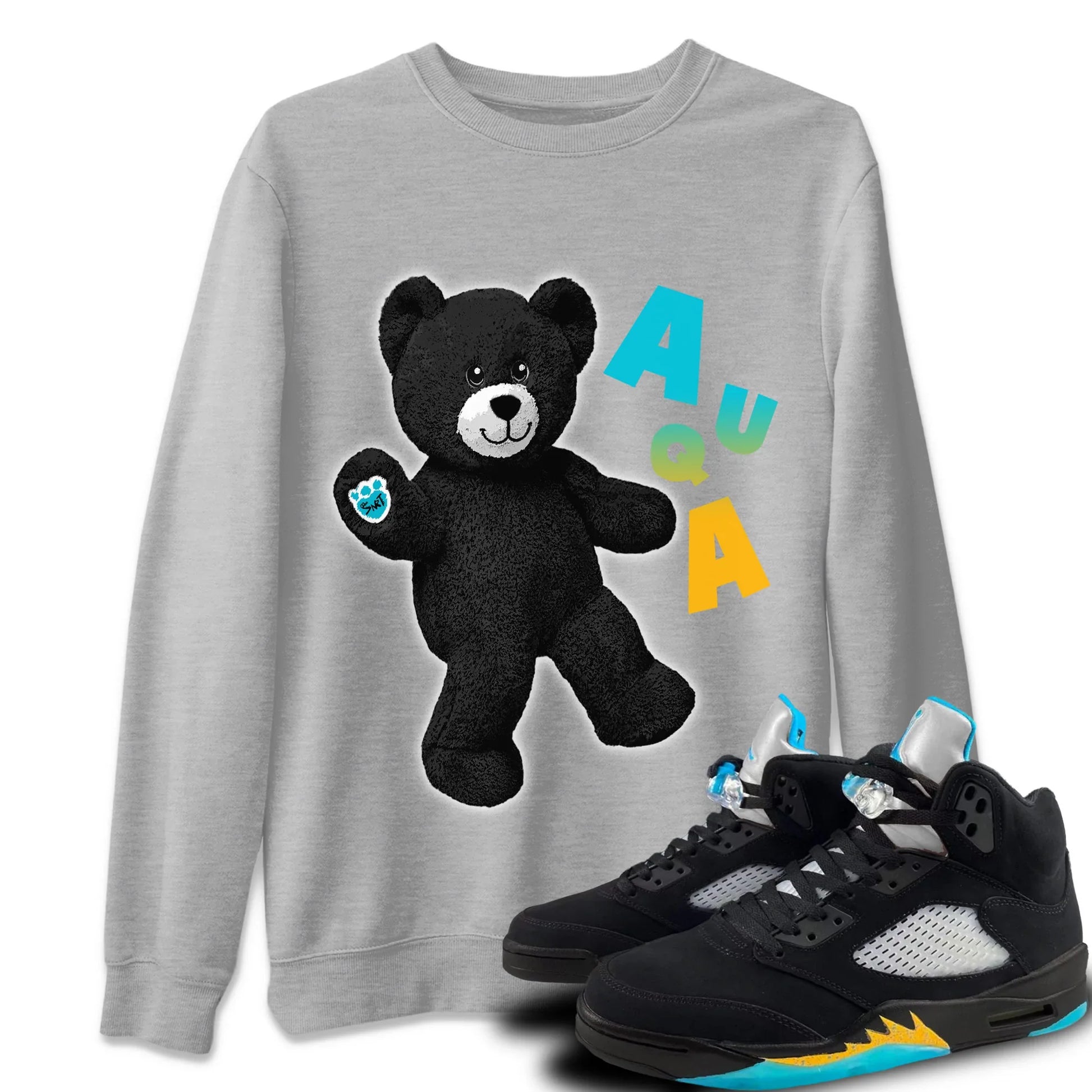Jordan 5 Aqua Sneaker Match Tees Hello Bear Sneaker Tees Jordan 5 Aqua Sneaker Release Tees Unisex Shirts