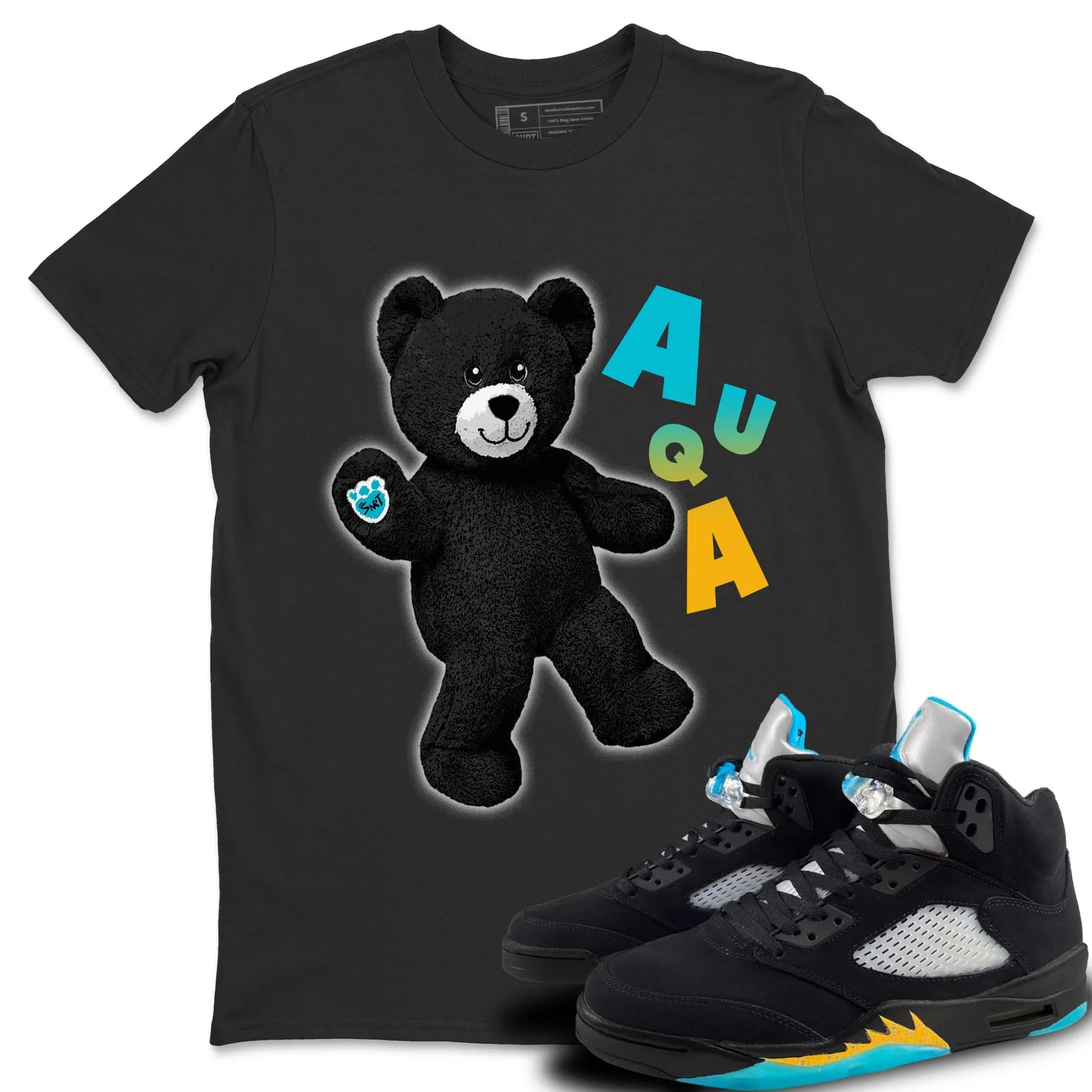 Jordan 5 Aqua Sneaker Match Tees Hello Bear Sneaker Tees Jordan 5 Aqua Sneaker Release Tees Unisex Shirts