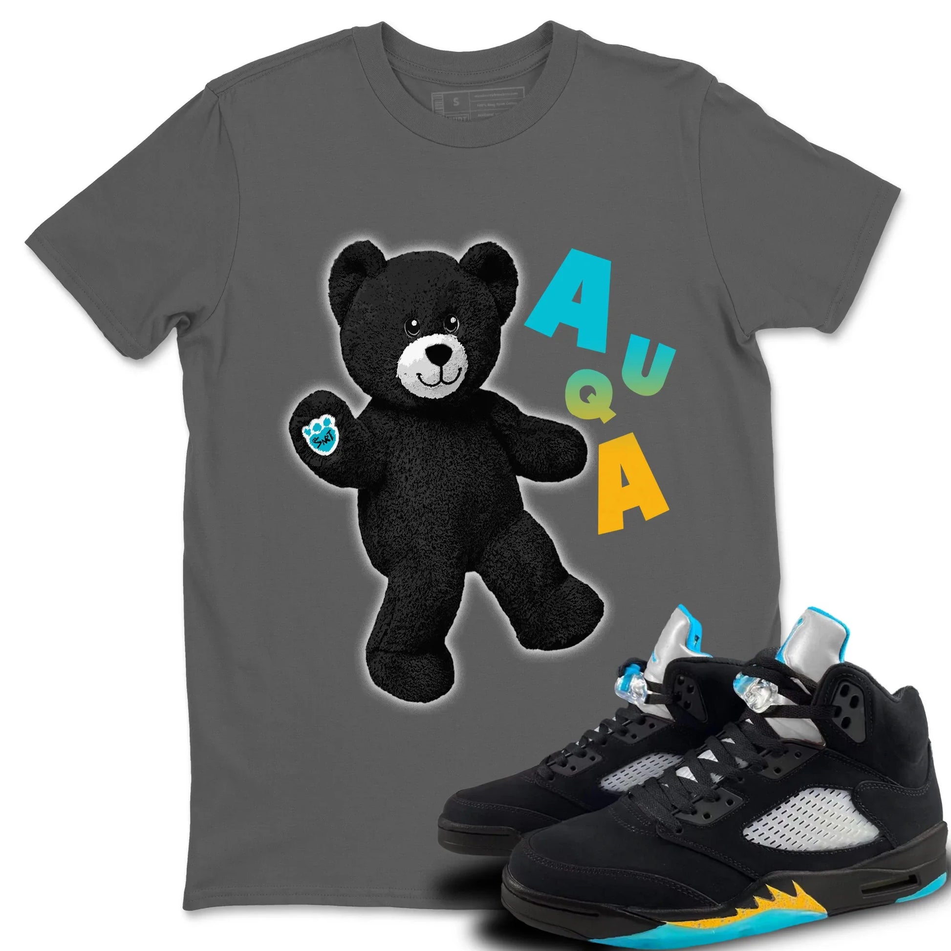 Jordan 5 Aqua Sneaker Match Tees Hello Bear Sneaker Tees Jordan 5 Aqua Sneaker Release Tees Unisex Shirts