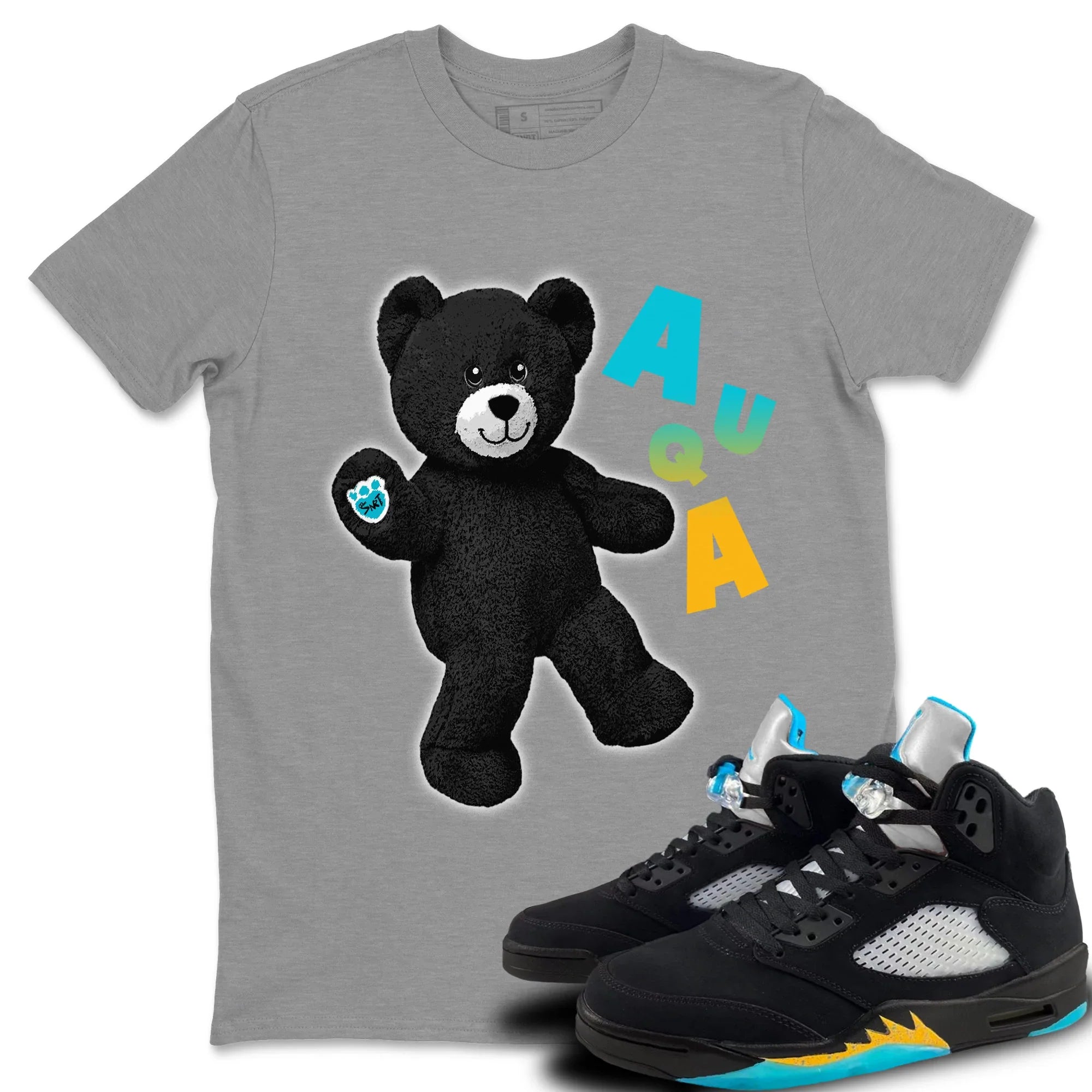 Jordan 5 Aqua Sneaker Match Tees Hello Bear Sneaker Tees Jordan 5 Aqua Sneaker Release Tees Unisex Shirts