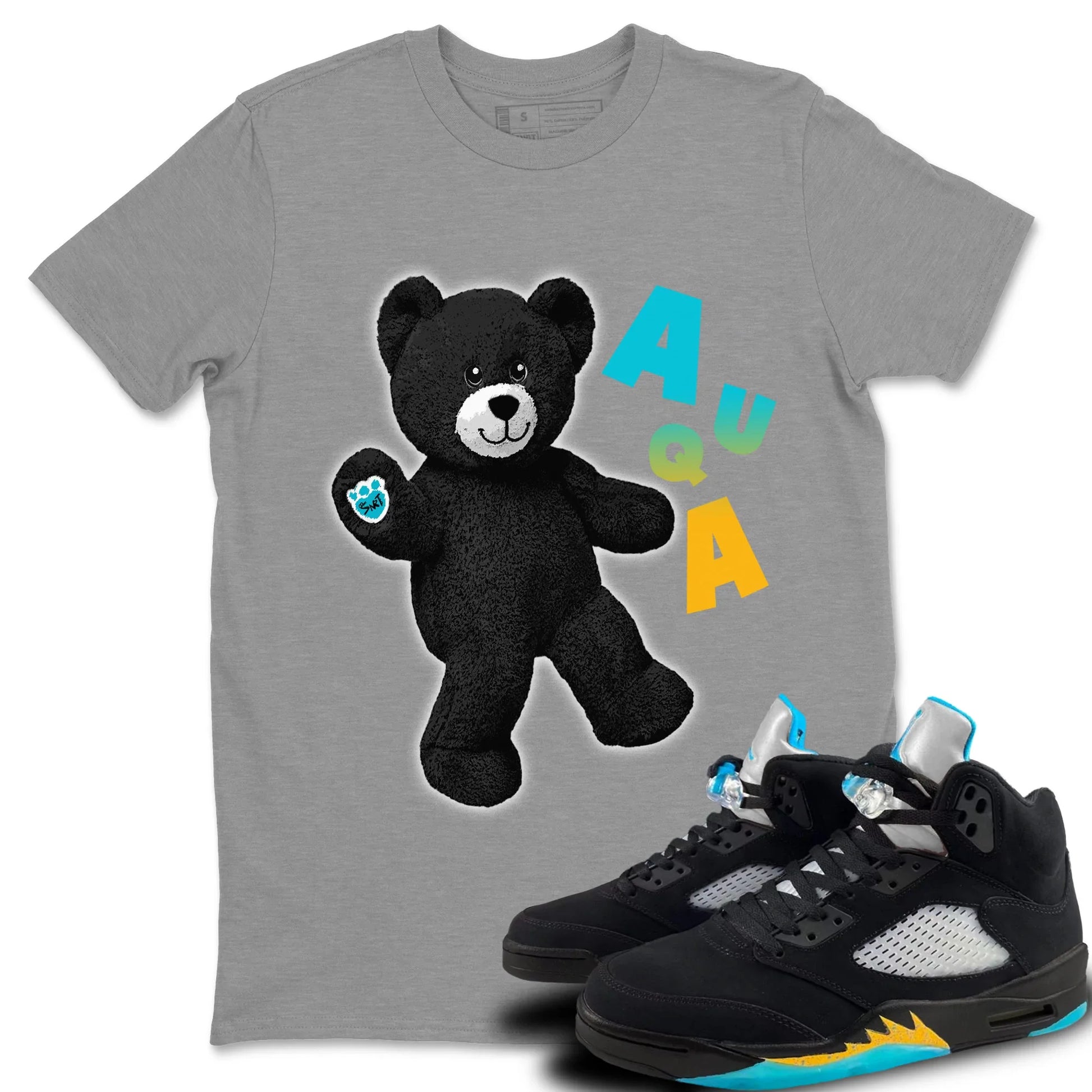 Jordan 5 Aqua Sneaker Match Tees Hello Bear Sneaker Tees Jordan 5 Aqua Sneaker Release Tees Unisex Shirts
