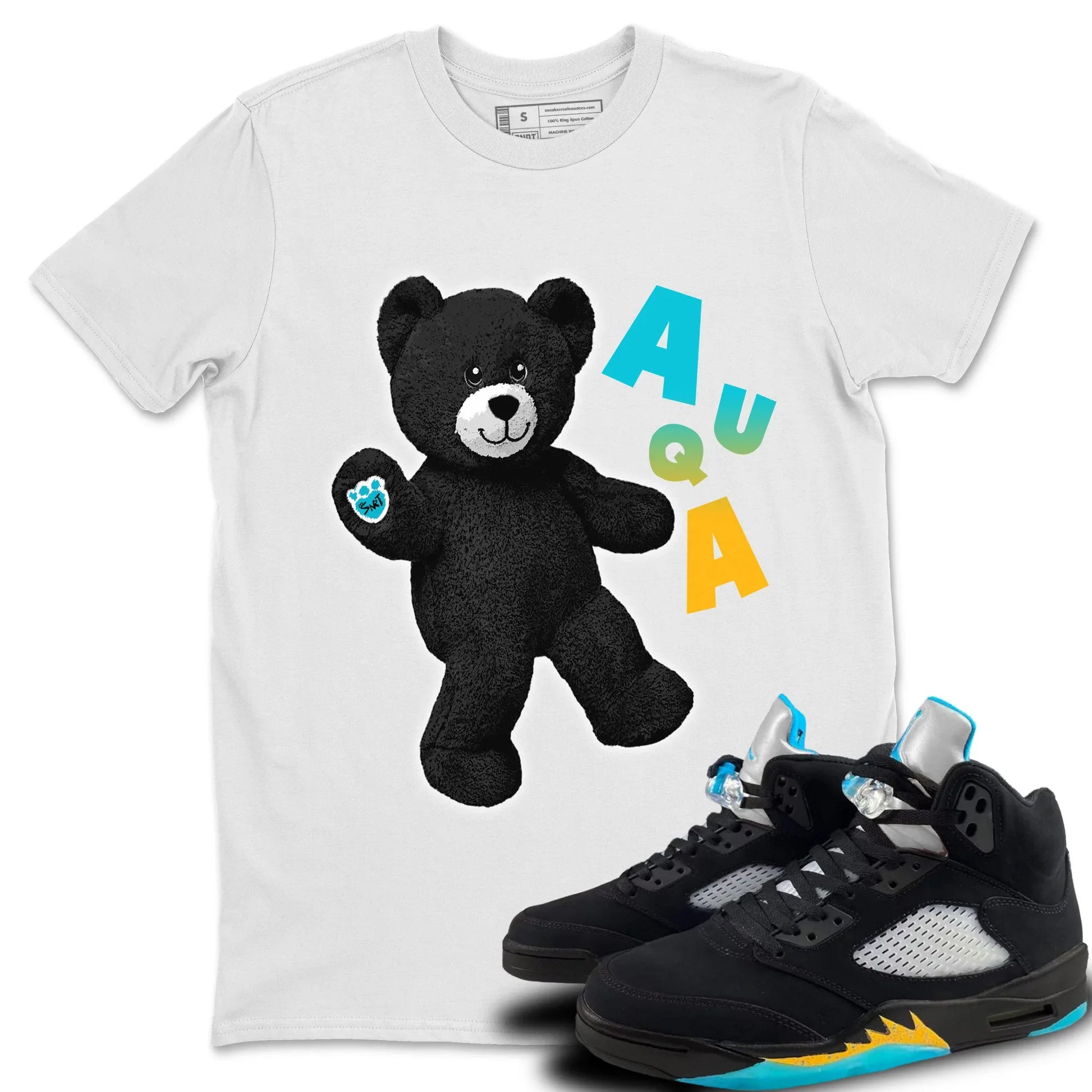 Jordan 5 Aqua Sneaker Match Tees Hello Bear Sneaker Tees Jordan 5 Aqua Sneaker Release Tees Unisex Shirts
