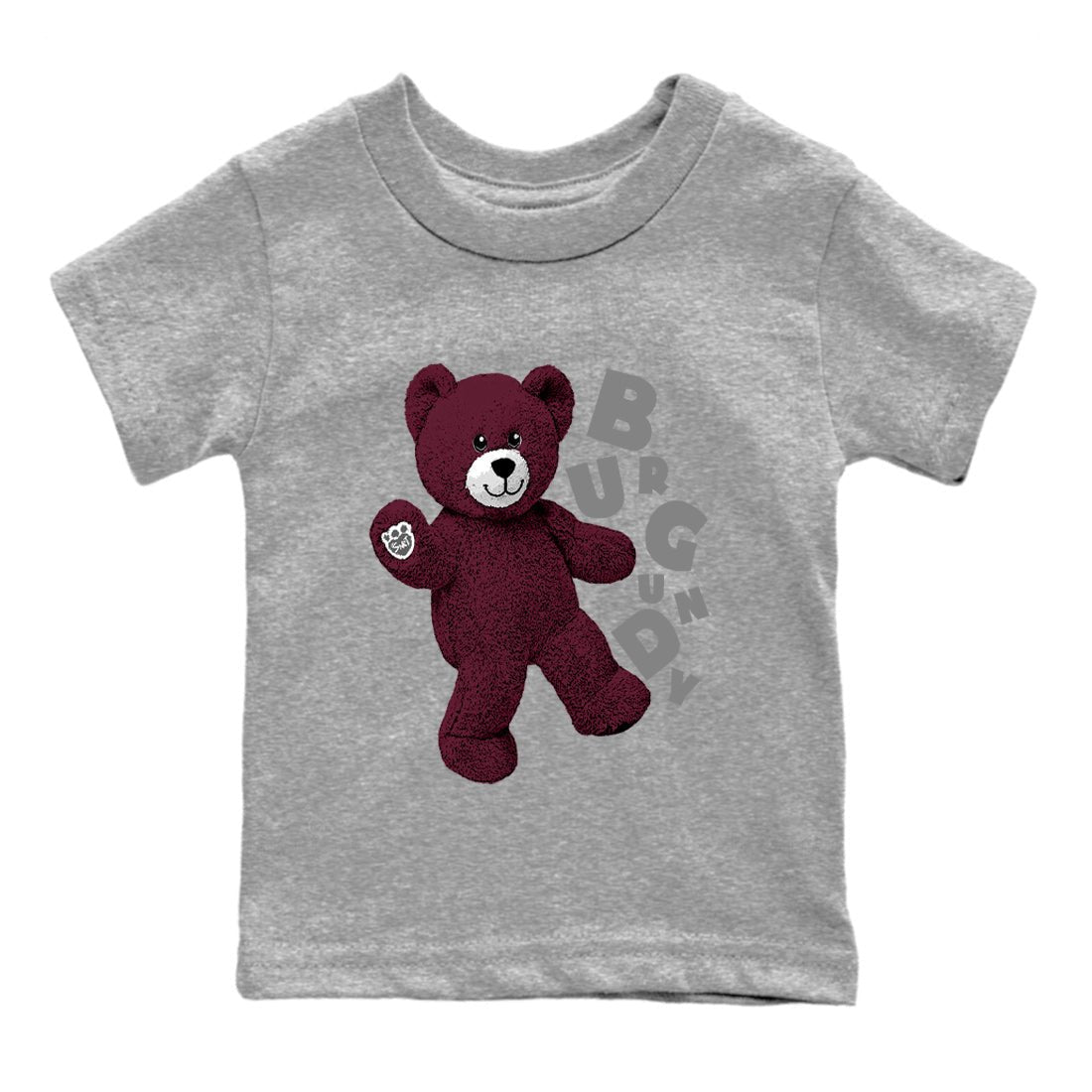 Jordan 5 Burgundy Shirts Hello Bear Sneaker Tees Air Jordan 5 Burgundy Sneaker Release Tees Kids Shirts Heather Grey 2