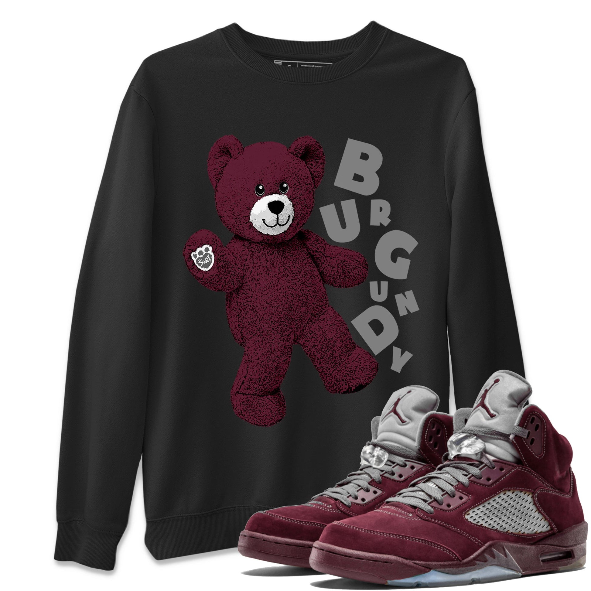 Jordan 5 Burgundy Shirts Hello Bear Sneaker Tees Air Jordan 5 Burgundy Sneaker Release Tees Unisex Shirts Black 1