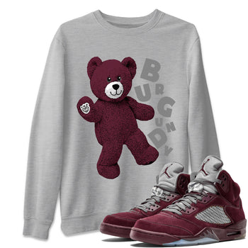 Jordan 5 Burgundy Shirts Hello Bear Sneaker Tees Air Jordan 5 Burgundy Sneaker Release Tees Unisex Shirts Heather Grey 1