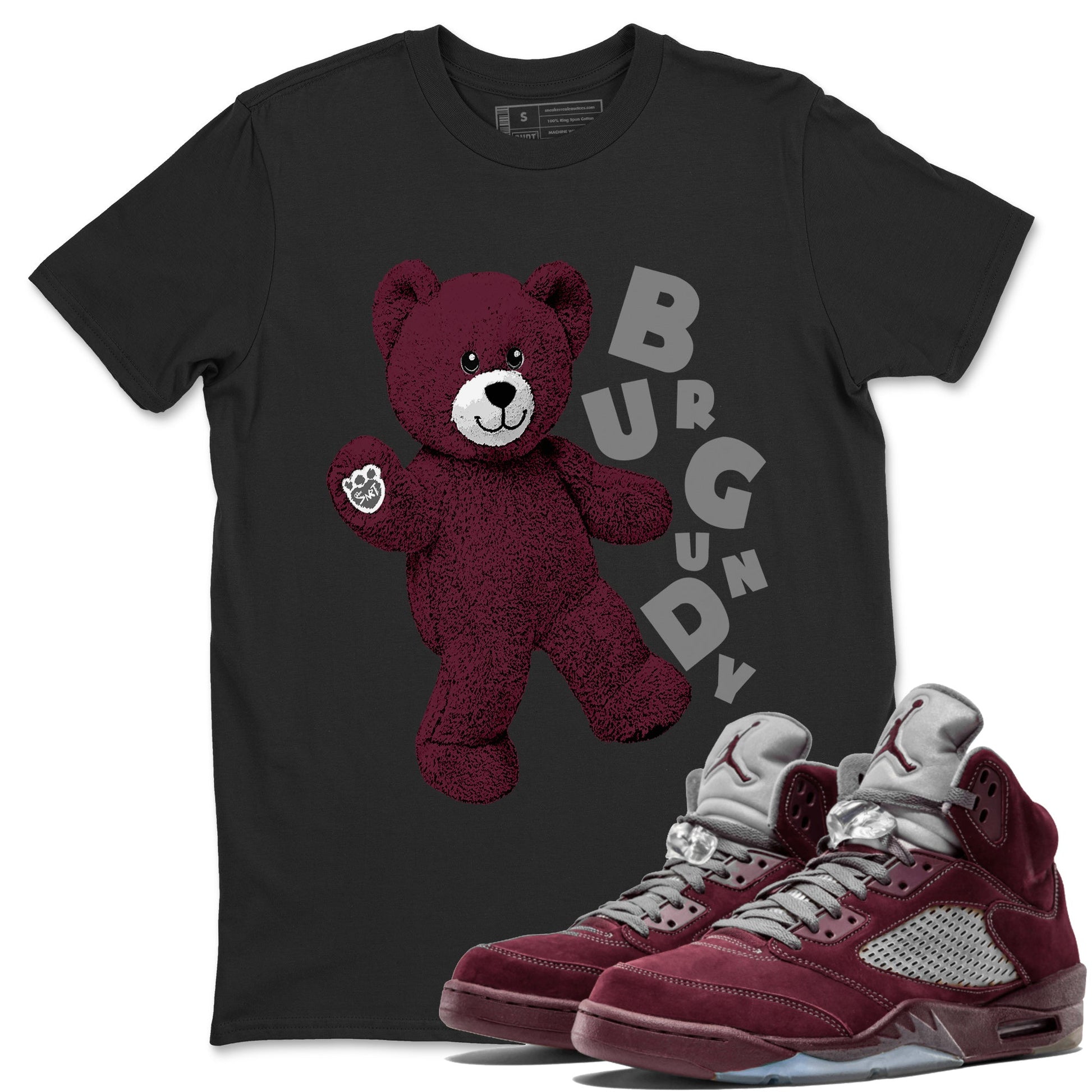 Jordan 5 Burgundy Shirts Hello Bear Sneaker Tees Air Jordan 5 Burgundy Sneaker Release Tees Unisex Shirts Black 1