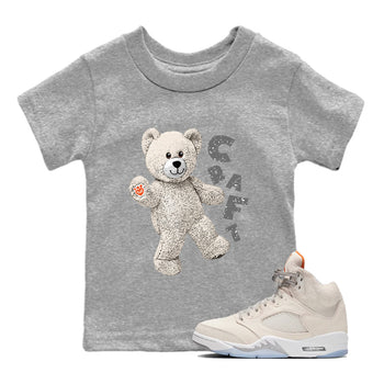 Air Jordan 5 Craft Sneaker Match Tees Hello Bear Sneaker Tees Air Jordan 5 Craft Tee Kids Shirts Heather Grey 1