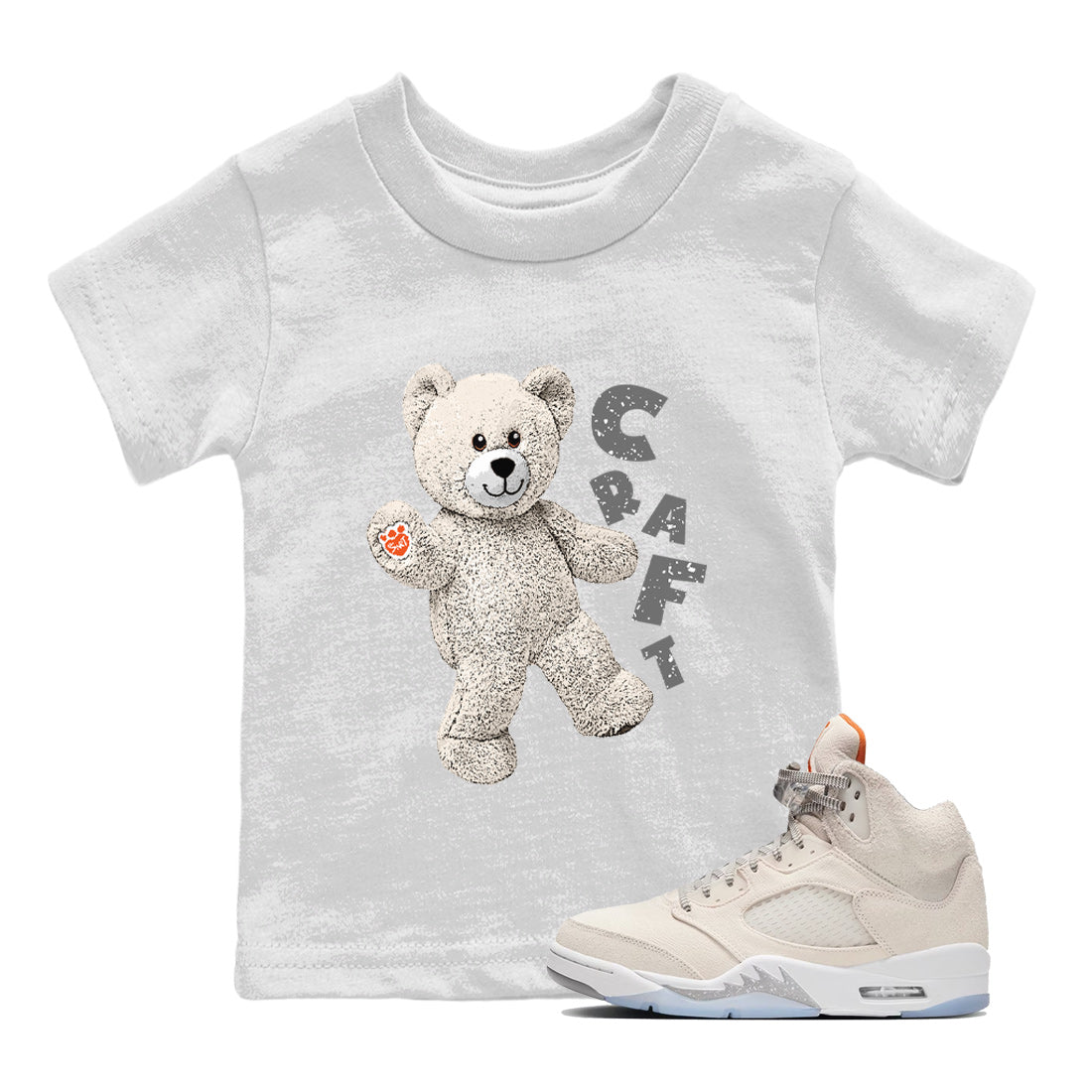 Air Jordan 5 Craft Sneaker Match Tees Hello Bear Sneaker Tees Air Jordan 5 Craft Tee Kids Shirts White 1