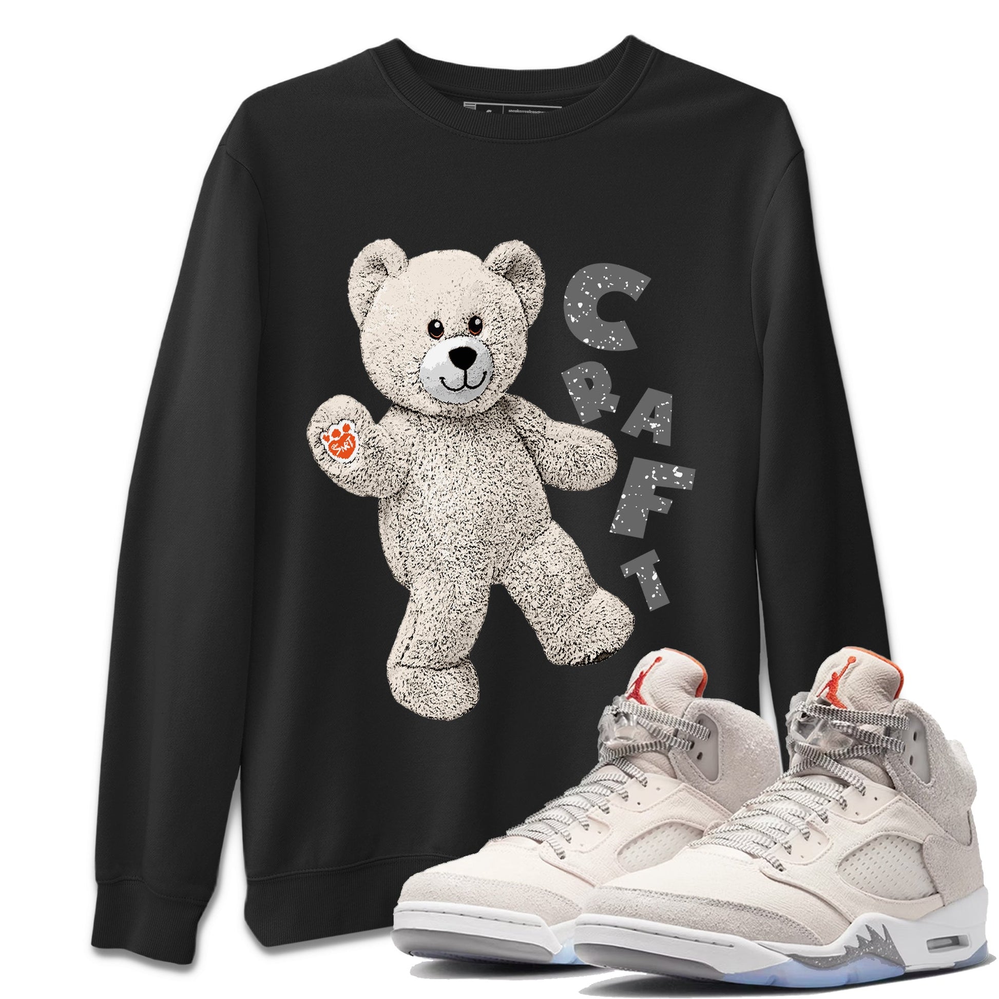Air Jordan 5 Craft Sneaker Match Tees Hello Bear Sneaker Tees Air Jordan 5 Craft Tee Unisex Shirts Black 1